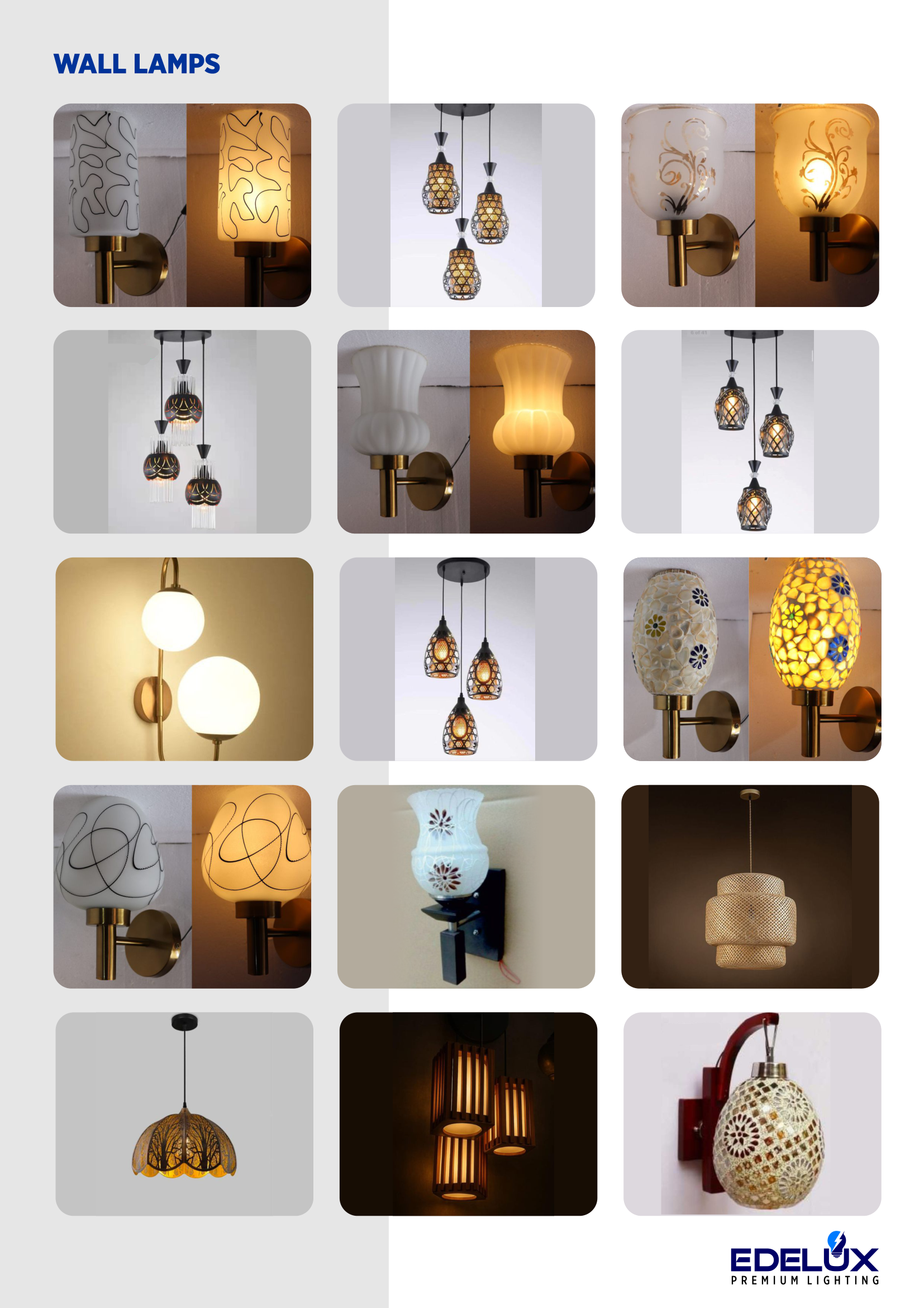 EDELUX Decorative Wall and Hanging Lamps