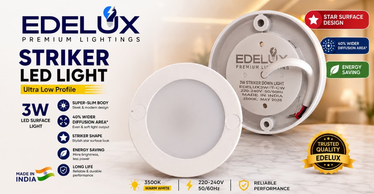 EDELUX Striker LED Light Ultra Low Profile Surface Downlight